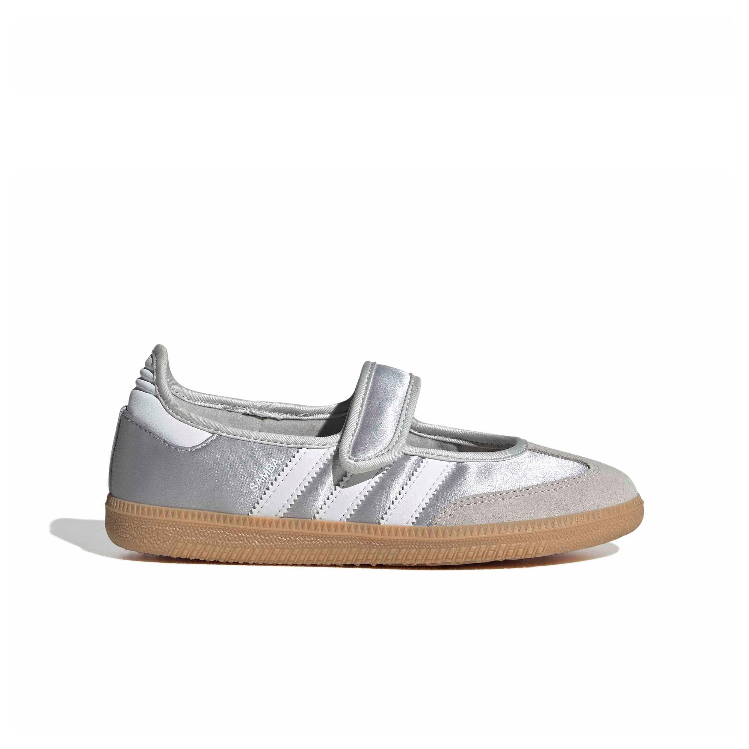 adidas Originals Samba Jane "Silver Metallic" Grade School Girls' Shoe - SILVER